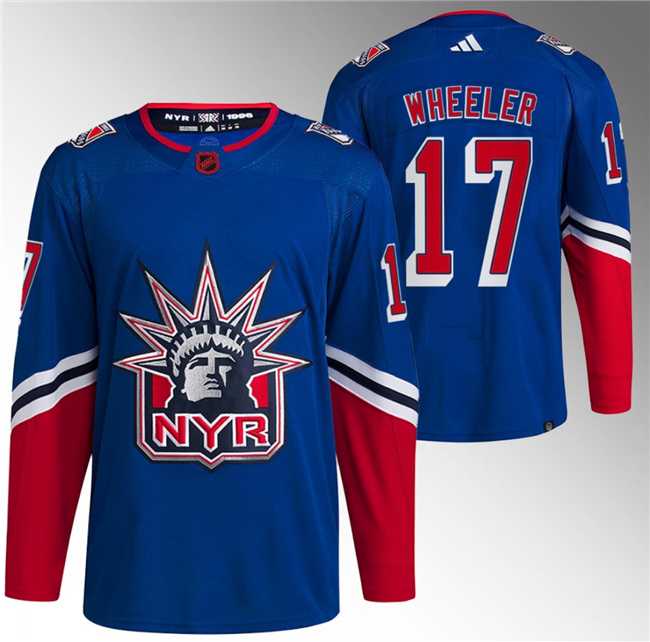 Men%27s New York Rangers #17 Blake Wheeler Blue Reverse Retro Stitched Jersey->ottawa senators->NHL Jersey